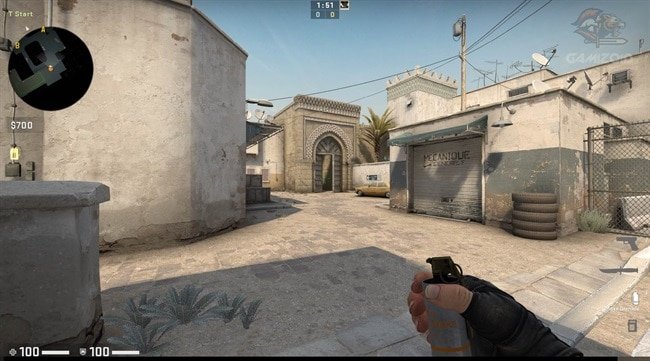 Long Corner Smoke Spot Dust 2 CSGO