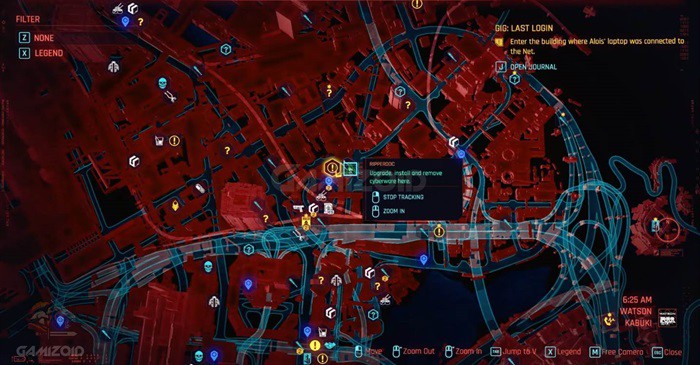 Location of Charles Bucks in Cyberpunk