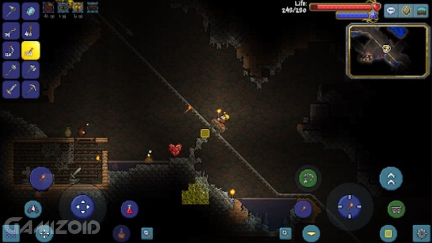 android gameplay image of terraria