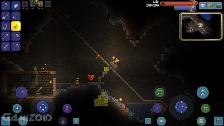 Terraria'nın Android Oyun Görüntüsü