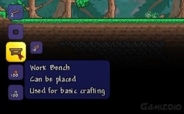 the work bench in terraria