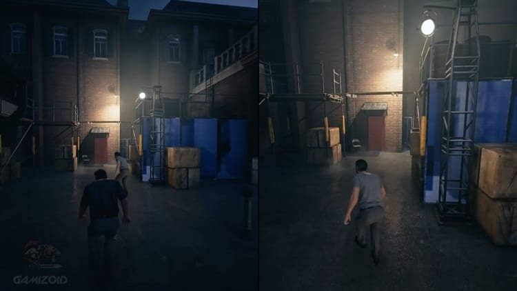 showing split screen gameplay of a way out