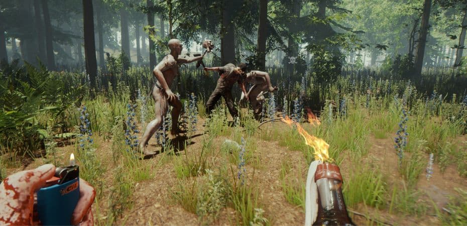 The Forest gameplay using Molotov