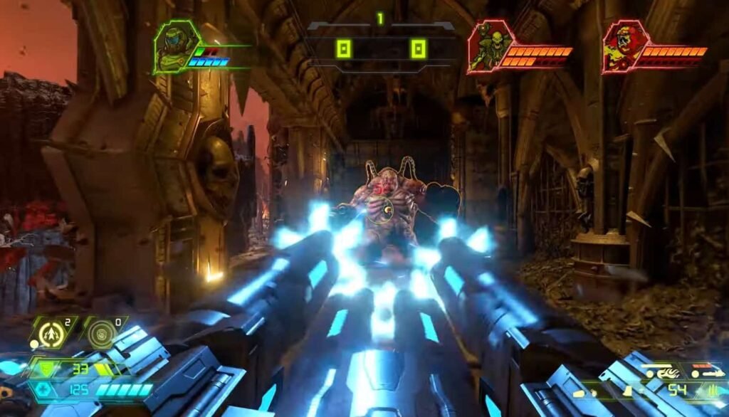 multiplayer gameplay of doom eternal