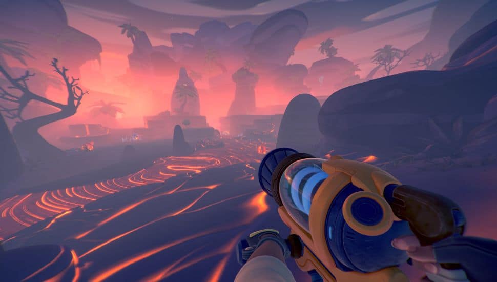 a Big Lava Pool in Slime Rancher 2