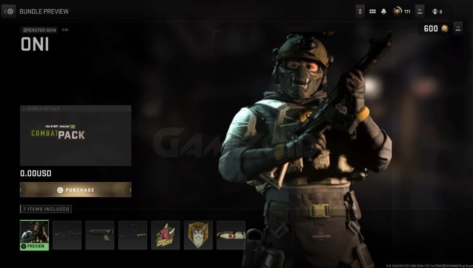 Warzone 2.0 Combat Pack Oni Operator