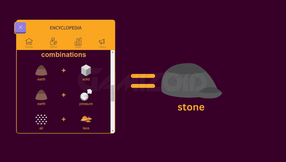 combinations of stone in little alchemy 2