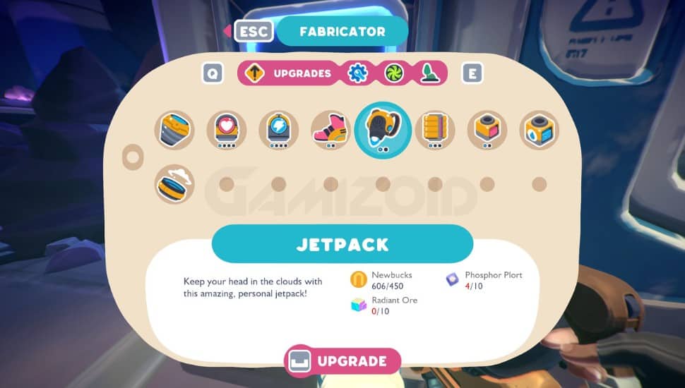 jetpack requirements in slime rancher 2