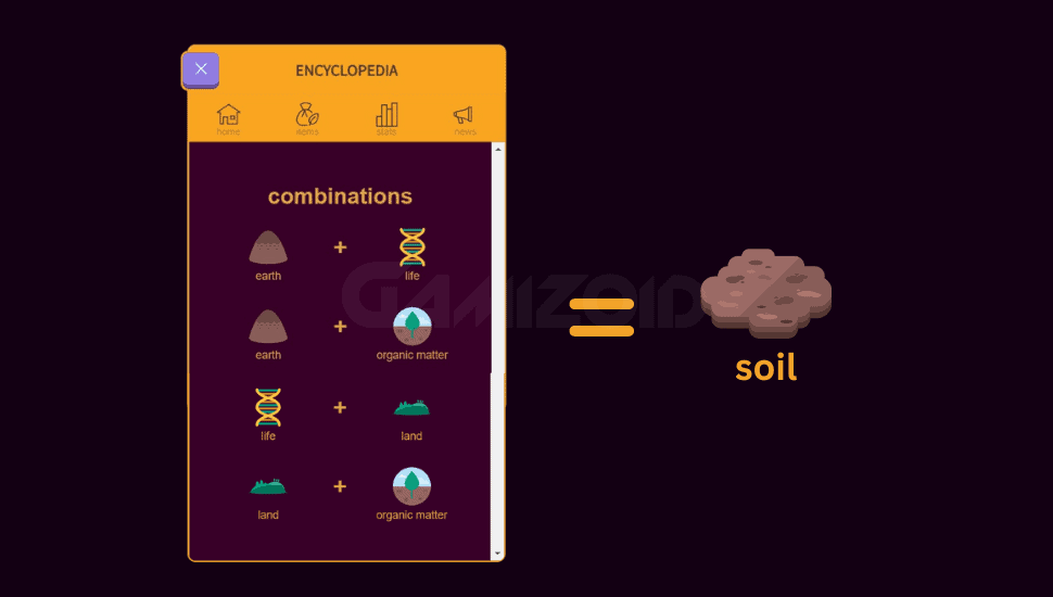 little alchemy 2 all combinations to make soil