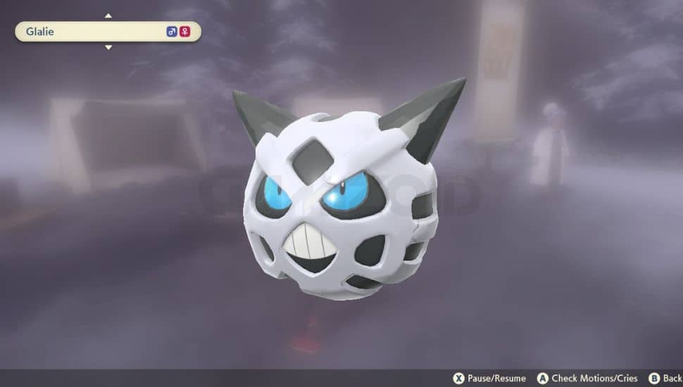 image of ice type pokemon glalie