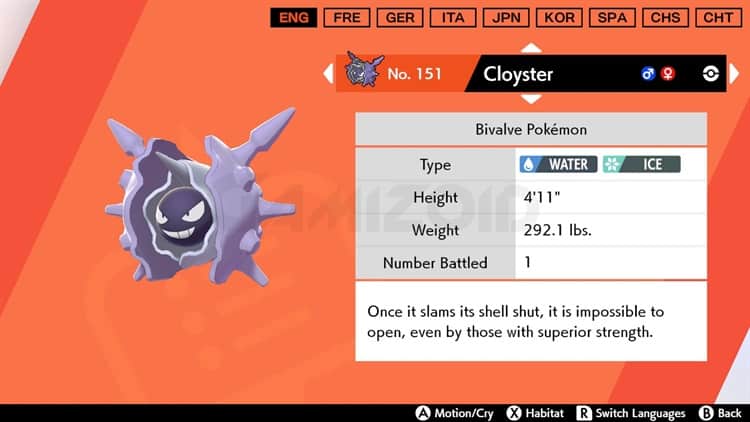 9 Cloyster